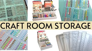 Craft Room Storage Ideas -- Slimline Die Storage Envelopes, Stamp Storage, Desk Organizers