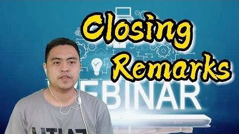 Closing remarks for Webinar Sample | Supervised Industry Training - TLE 15