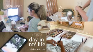 6 am college day in my life: finals vlog and plates tour 📝 (bs interior design)