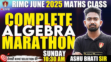 RIMC Maths Marathon | Complete Algebra Marathon | RIMC Online Coaching Classes 2025