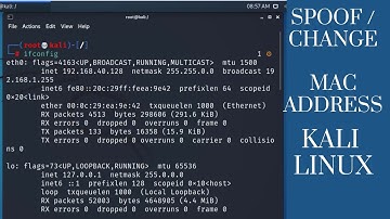 How to change mac address in kali linux