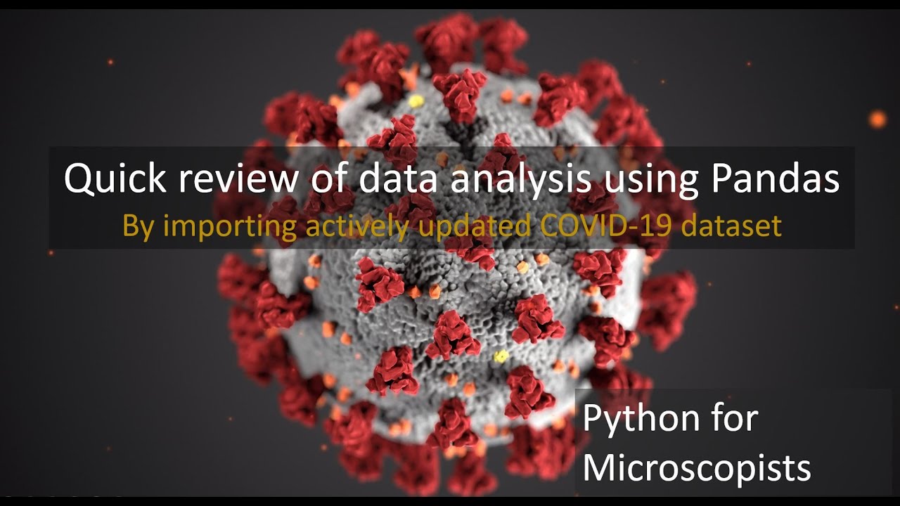 107 - Analysis of COVID-19 data using Python - Part 1 - YouTube