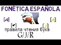 Испанский язык. Фонетика. Правила чтения букв G,J  и R.