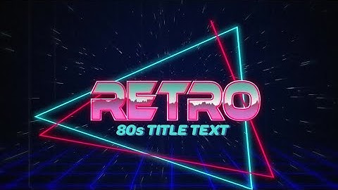 Premiere Pro Template: Retro 80s Text