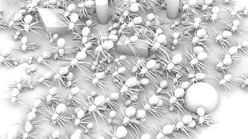 Tyflow PhysX Spiders Ambient Occlusion