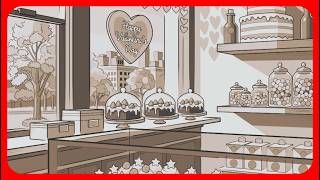 Color by Number Valentine Bakery Cakes, Cupcakes & Sweet Treats  #PaintbyNumber #coloringbook