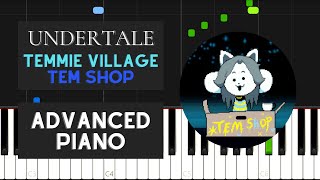 Temmie Village + Tem Shop (Advanced Piano Tutorial) - Undertale
