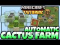 AUTOMATIC CACTUS FARM 🌵 Minecraft Bedrock Tutorial - MCPE,Xbox,PS4,Windows,Switch