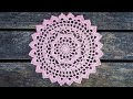 Soft pink lace doily tutorial easy crochet pattern