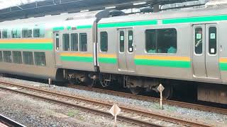 E231系1000番台コツK-38編成+ヤマU8編成大宮駅発車