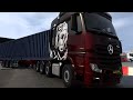 Actros giga space - Narrow Roads - ETS - POV - Steering Wheel Gameplay