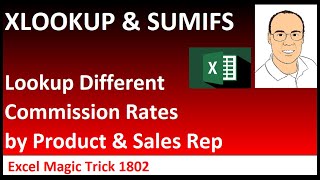 Two Way Lookup with XLOOKUP & Summary Report with SUMIFS. Excel Magic Trick 1802