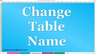 How To Change Table Name In Ms Excel Office 16 Youtube