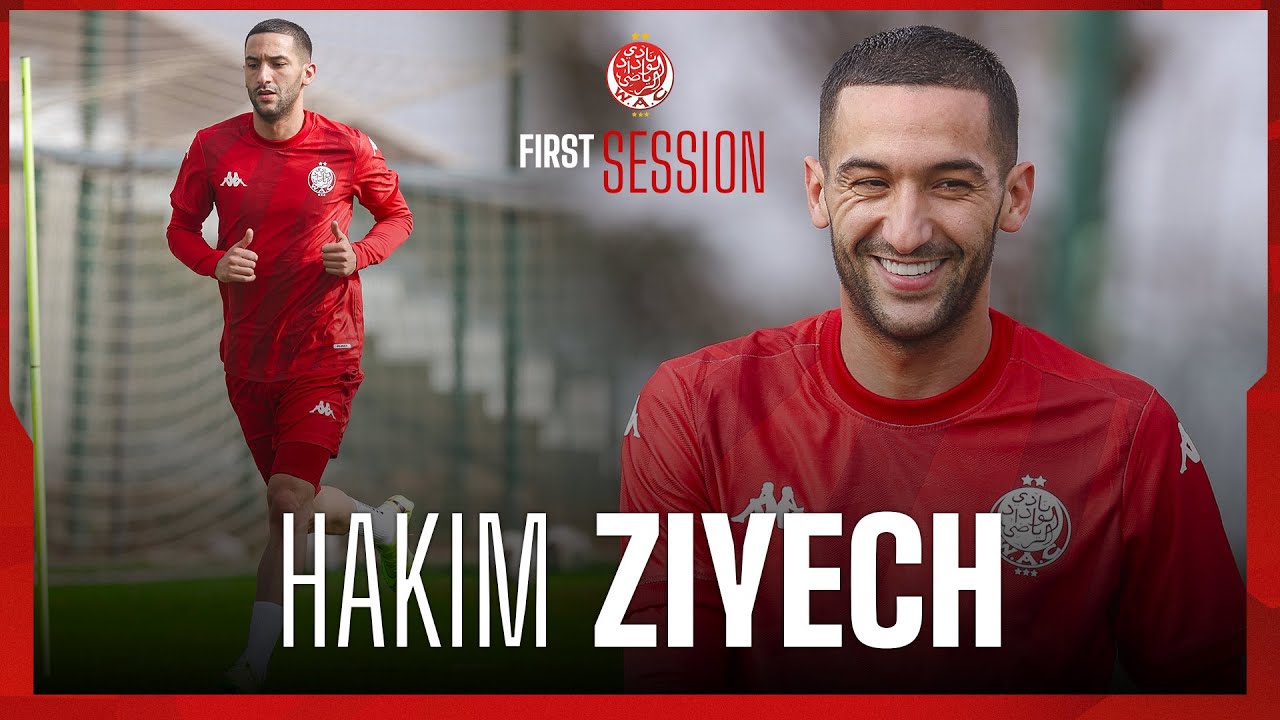 First Session | Hakim Ziyech Trains for the First Time with Wydad 🔥⚽