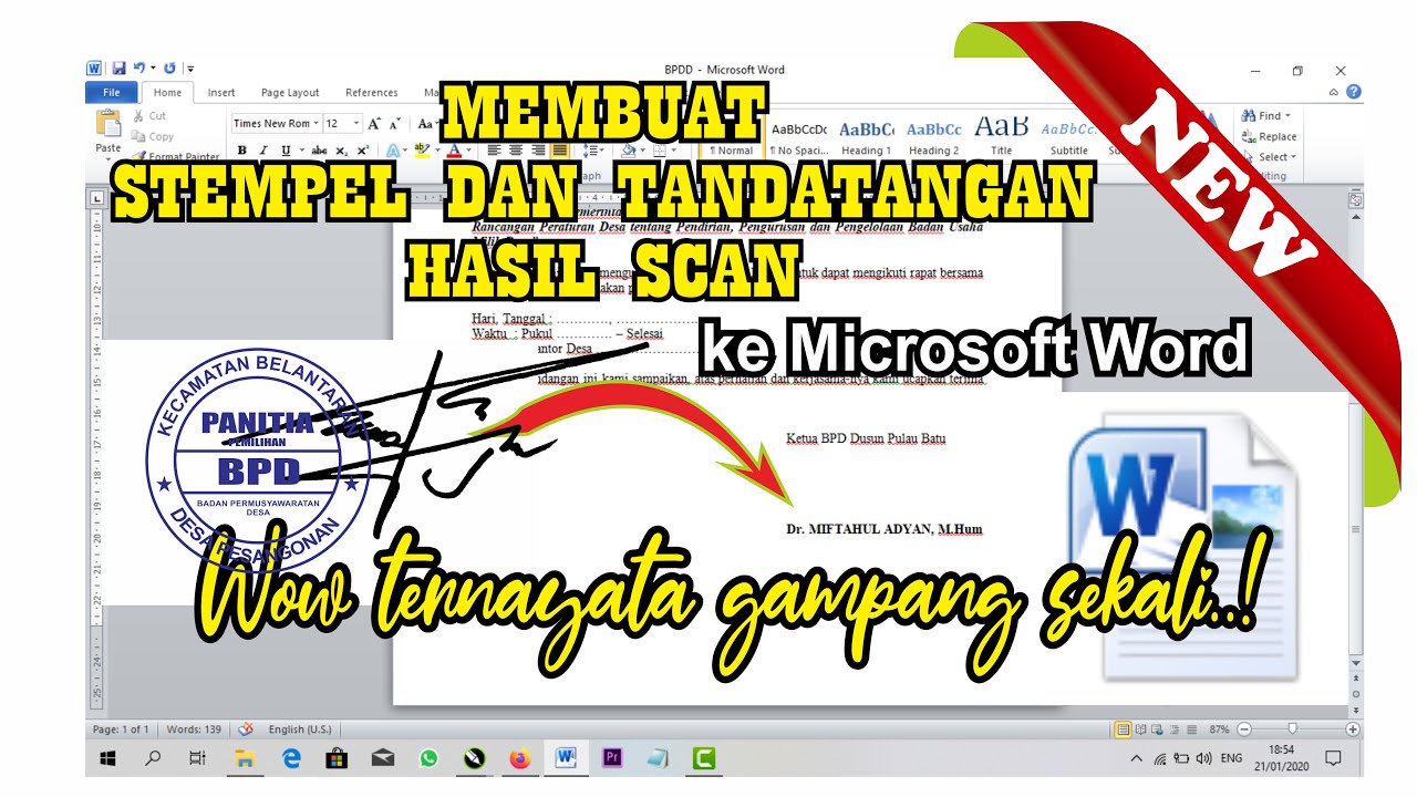 Cara Memasukkan Scan Stempel dan Tanda Tangan ke Dokumen Microsoft Word