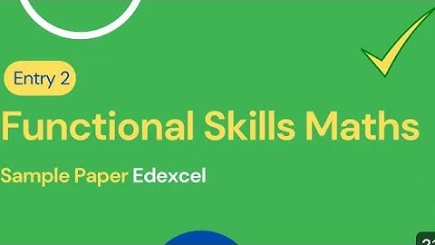 Entry 2 Functional Skills Maths Sample Paper Pearson Edexcel