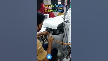 Insert Waist Draw String on Pant #drawstring #waistline #pant #insert #sewing #garments