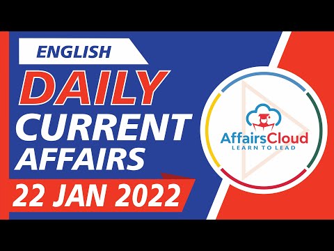 Current Affairs 22 January 2022 Hindi by Ashu Affairscloud For All Exams
