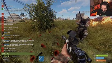 Officer Spaceboy and Father Cyr shoot down Blaustoise mini heli - NEW OTV & Friends Rust Server