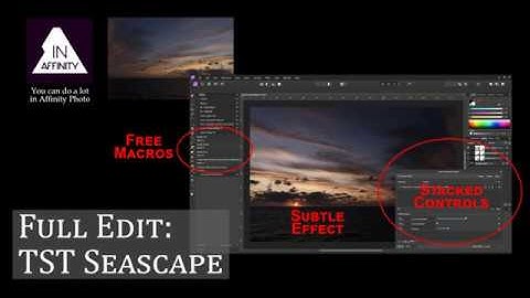 Full Edit with Free Macros: TST Seascape, using Affinity Photo