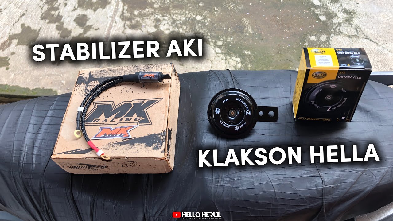 Pasang stabilize aki & klakson hella
