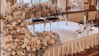 How To Make A Spectacular Sweetheart Table Flower Display - Grand Wedding