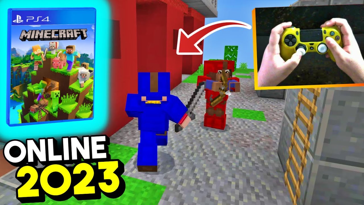 Playing MINECRAFT Online on PS4 in 2023! (GamePlay Multiplayer