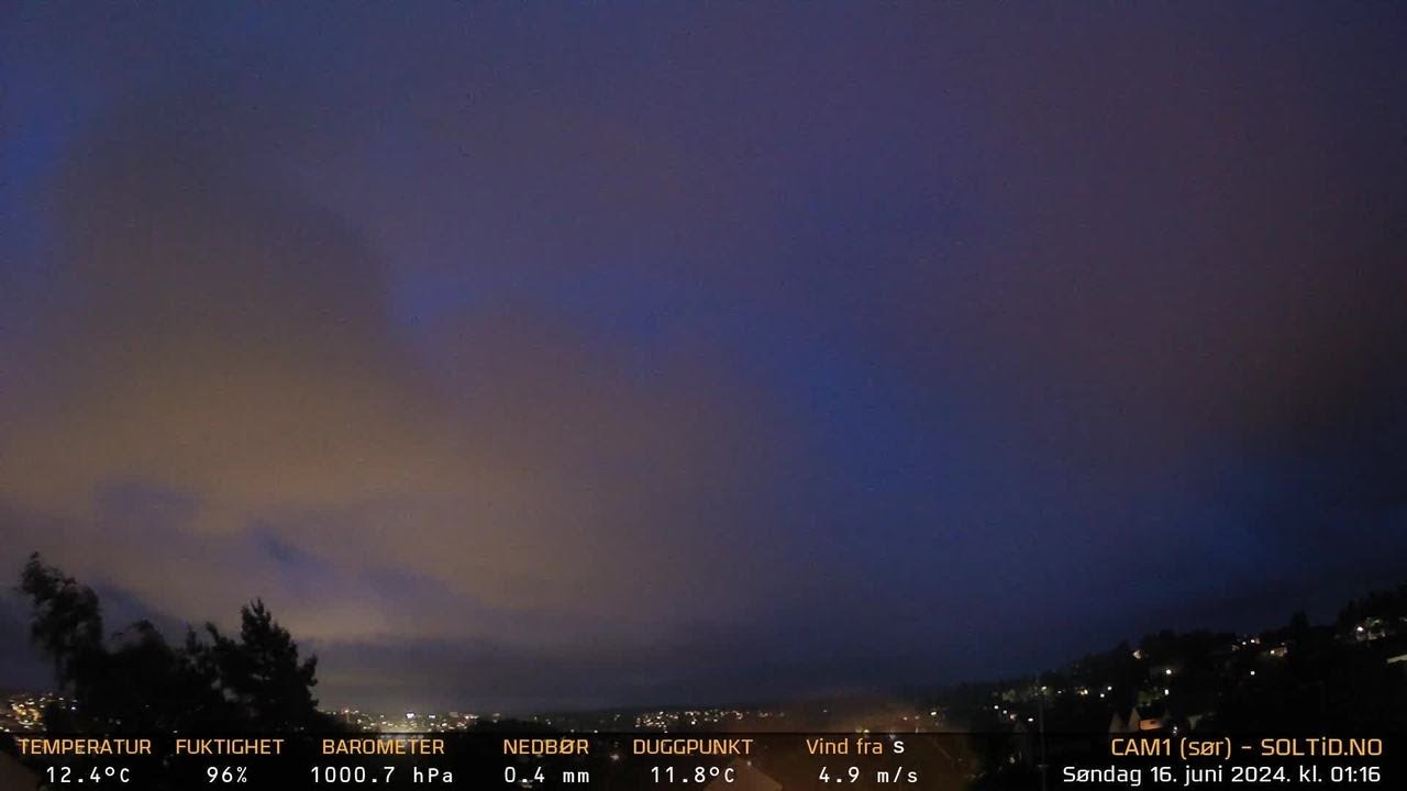 Timelapse Cam 1 - Natt til 17. juni 2024