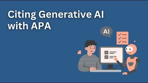Citing Generative AI with APA