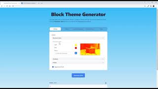 Demo of theme.json generator for WordPress block themes.