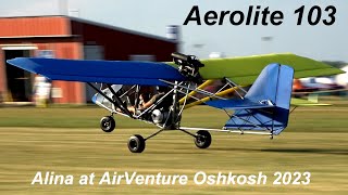 : Alina Flying her Aerolite 103 at Oshkosh 2023