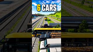 😱 6 Cars Block the Railway Track! What Happens Next? #vairalshort #youtubeshorts