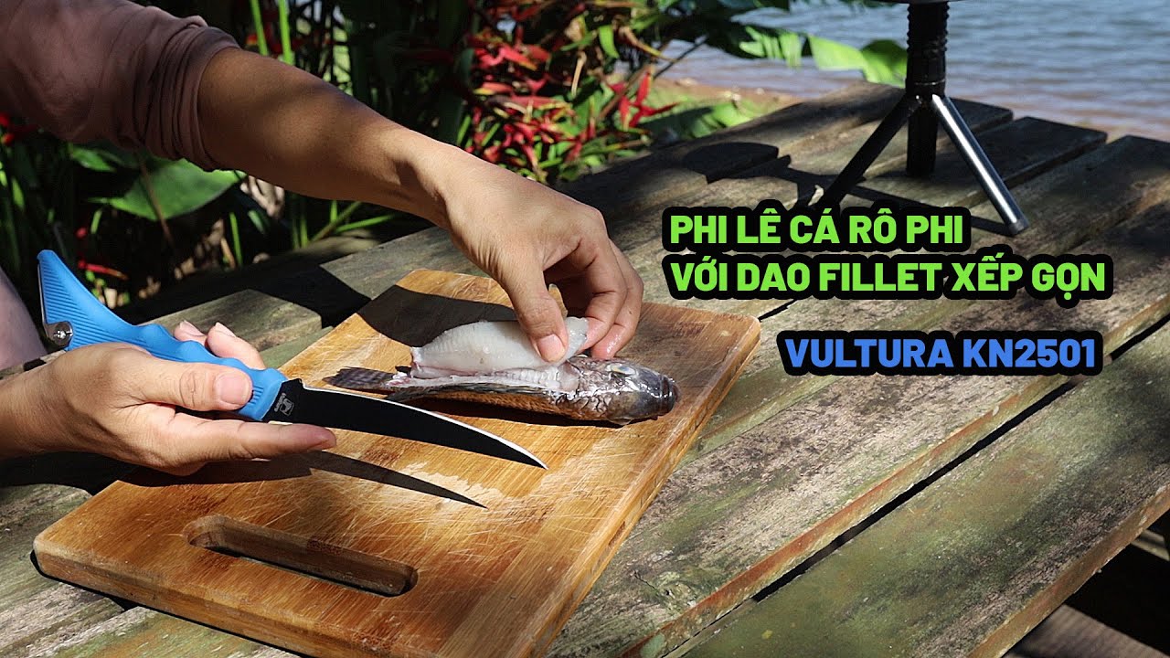 Hướng dẫn phi lê cá rô phi với dao fillet xếp gọn Vultura KN2501 - YouTube