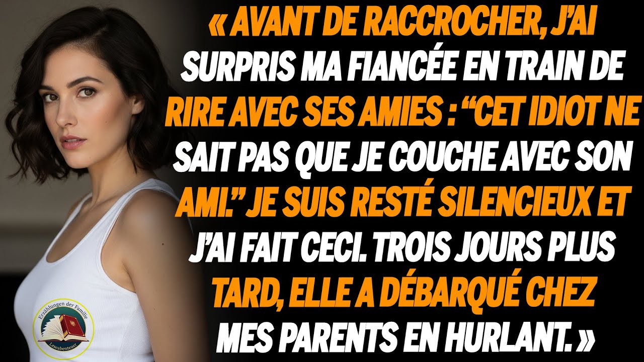 Avant de raccrocher, j’ai entendu ma fiancée rire avec ses amies  « L’idiot ne sait pas que je couch