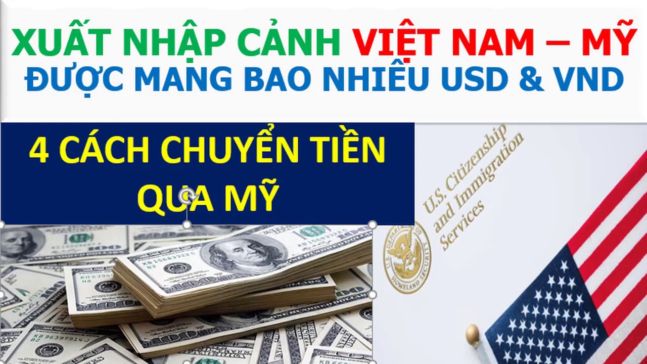 Xuất Nhập Cảnh Việt Nam & Mỹ Được Mang Bao Nhiêu Tiền??? 4 Cách Chuyển Tiền Qua MỸ