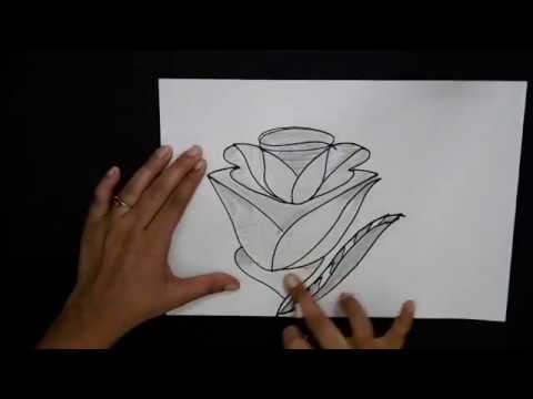 Rose Drawing Using Numbers How to Draw or Sketch a Rose flower | Easy Step-by-step using letters ...