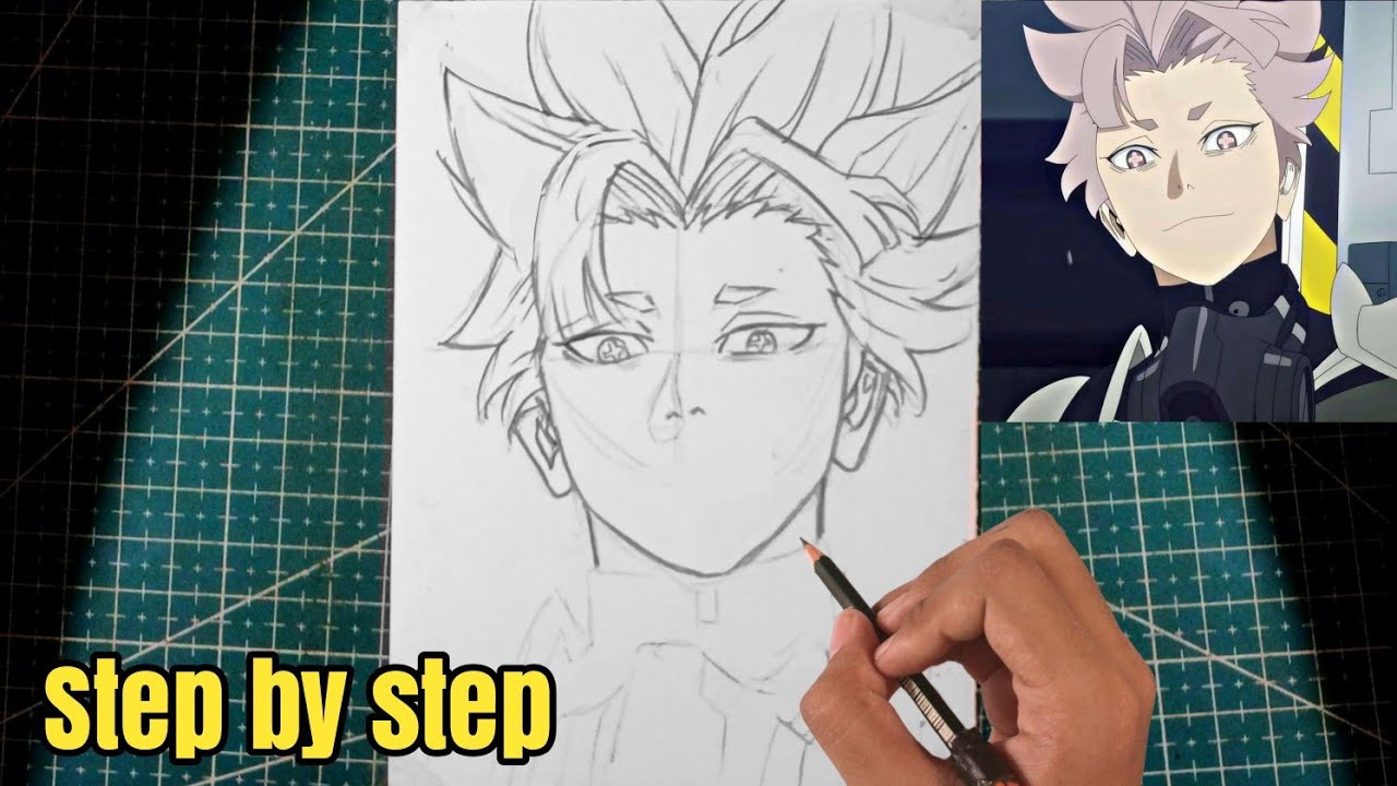 How to Draw GEN NARUMI from KAIJU NO.8 S2 Step by Step Tutorial Easy 