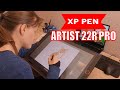 Xp pen artist 22r pro  unboxing  test