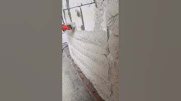 the process of plastering house walls easily using tools #construction #popular #plastering #shorts