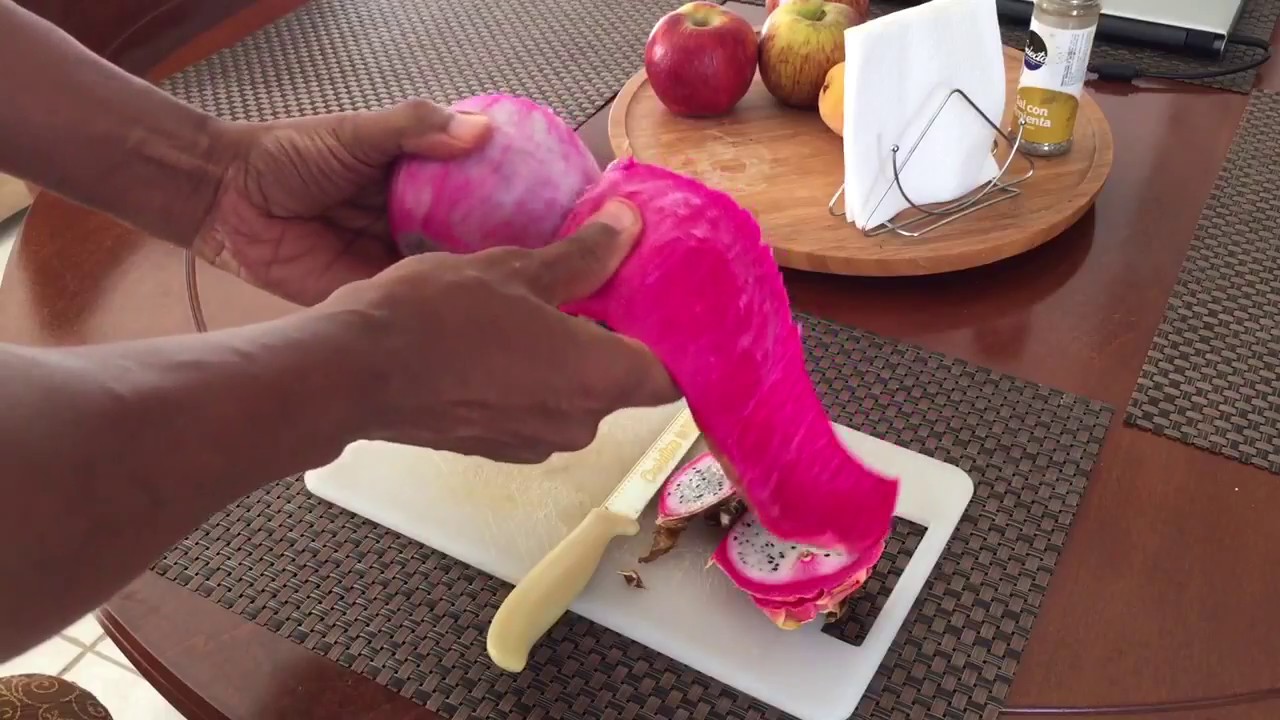 Dragon Fruit - How To Cut And Eat It - YouTube