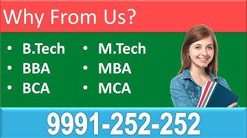 Why Btech, MTech, BBA, BCA, MBA, MCA From Us | 9991 252 252 For Admission | Excel Distance Education