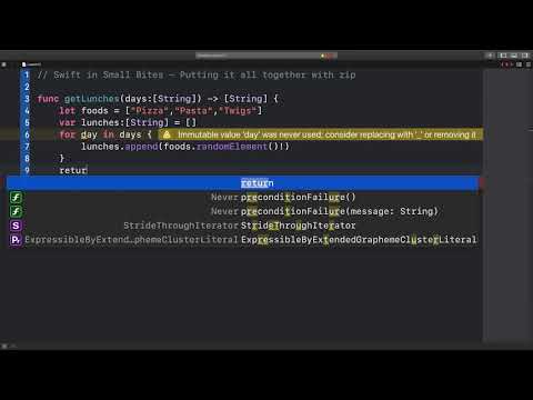 Swift in Small Bites, Lesson 10 - Zip