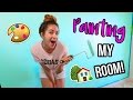 PAINTING MY NEW ROOM!! Moving Vlog!!