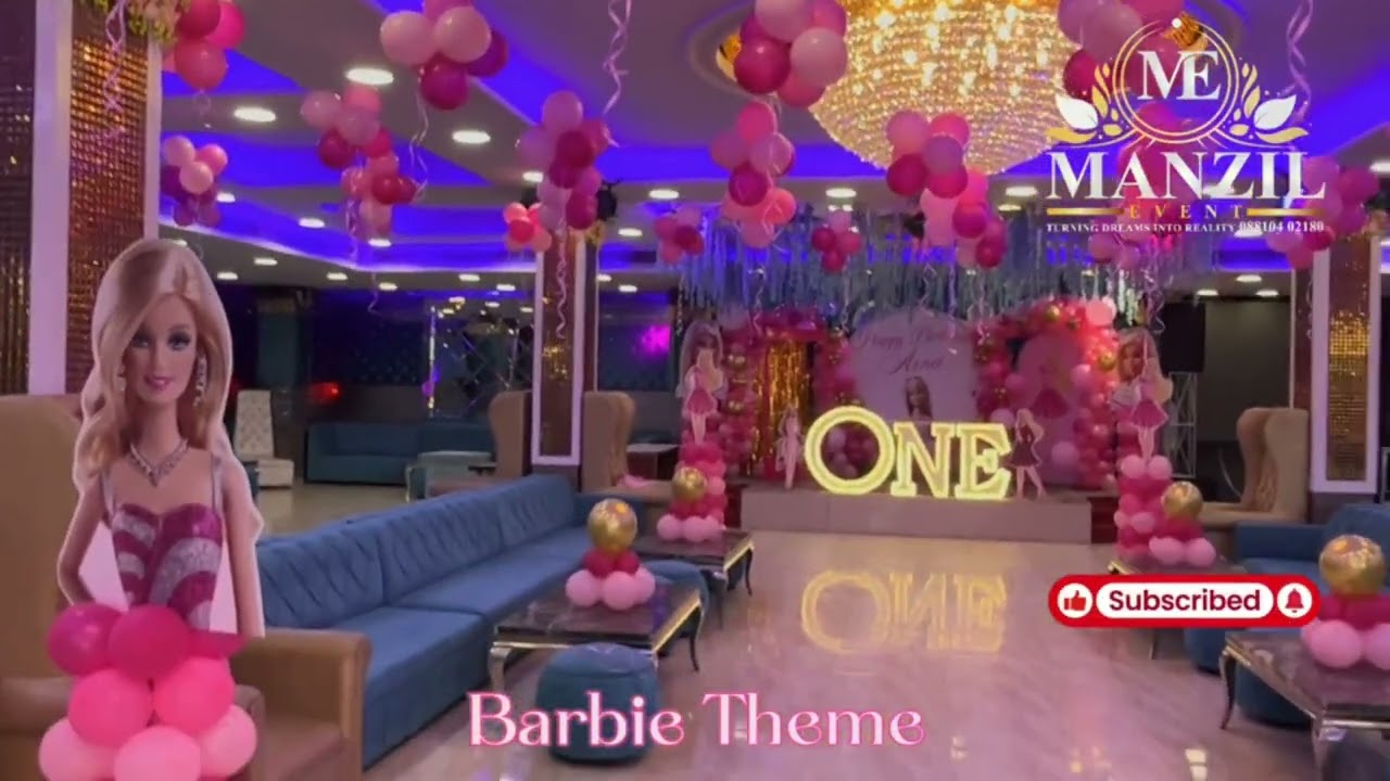 Stunning Barbie Theme Party Decor by Manzil Event | Pink Glam Birthday Ideas 