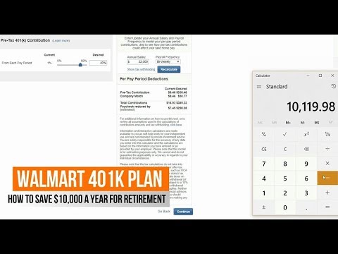 Walmart 401k with Merrill Lynch, How to Save $10,000 A Year for Retirement