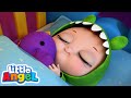 This Is The Way We Go To Bed | Little Angel | Sing Along Songs for Kids | Moonbug Kids Karaoke Time