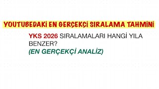 YKS 2026 SIRALAMA TAHMİNİ