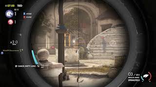 Sniper Elite 4 Multiplayer Gameplay - Massive killstreak on Marina