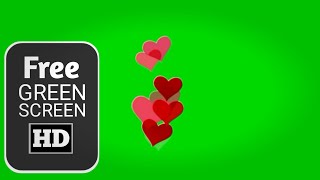 Heart flying green screen video | Heart green screen | Free green screen HD