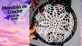 Mandala de crochê fácil de fazer